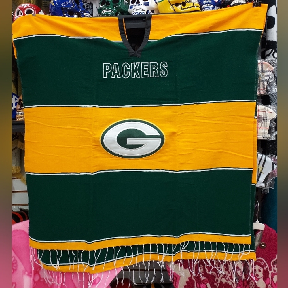 Packers Green and Yellow Home Game Poncho